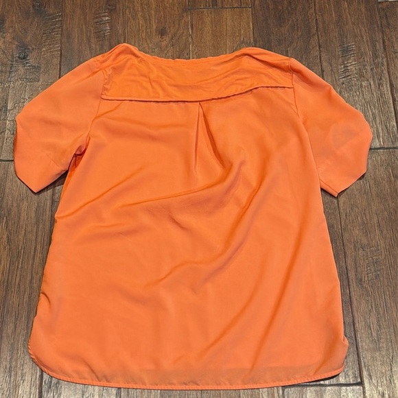 Small Calvin Klein Women's Loose Fitting Orange Blouse Top - Picture 2 of 8